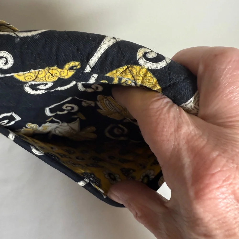 Vera Bradley Black and Yellow Floral Crossbody Bag - Picture 4 of 13
